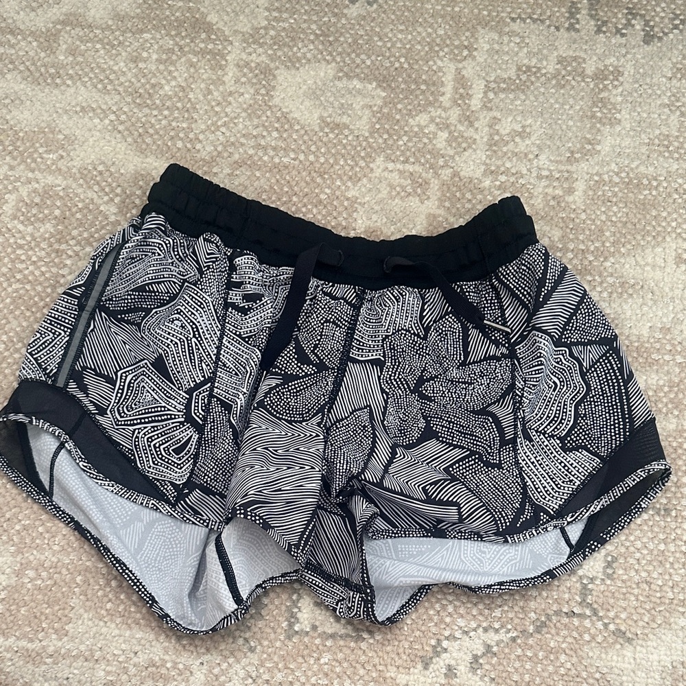 lululemon athletica Black and White Athletic Shorts